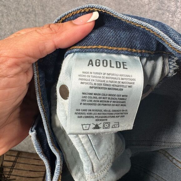 AGOLDE DENIM Toni Slim Ankle Jeans Stratosphere A133F 3002 Distressed Sz 24 - Picture 8 of 12